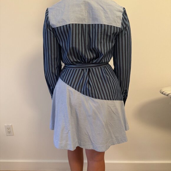 10 Crosby Derek Lam Slimming Asymmetrical Waist-Tie Dress - Picture 3 of 7